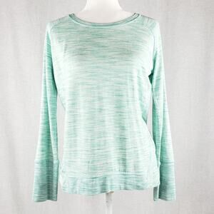 Champion Elite Top Women M Green Heathered Super Soft Long Sleeve Round Neck